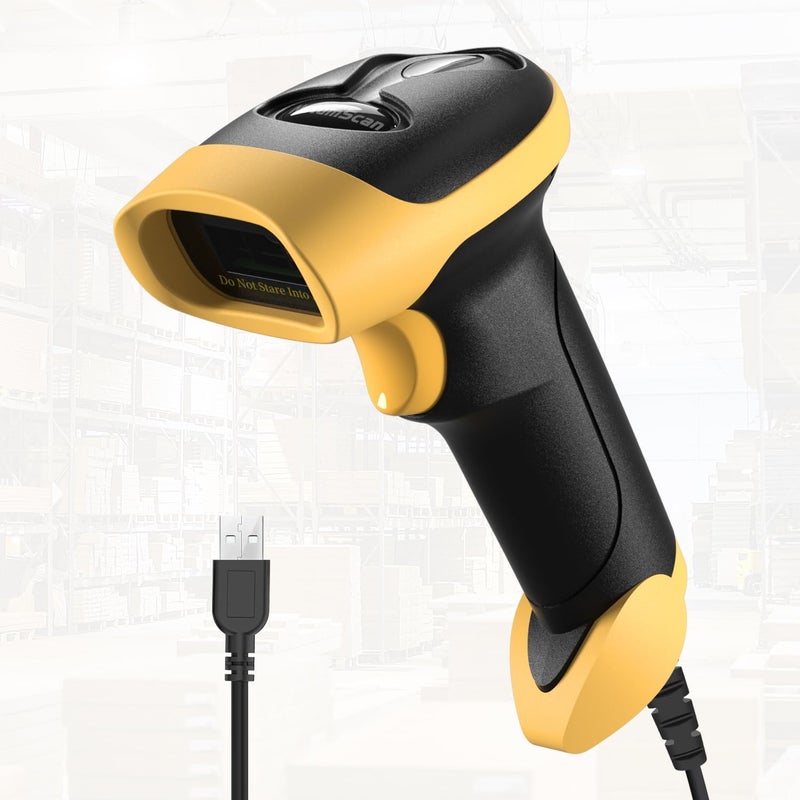 NetumScan Handheld USB 1D 2D Barcode Scanner Reader for Computers, Handheld Wired Automatic QR Bar Code Scanners for Mobile Payment, Store, Supermarket, Warehouse - Image 1